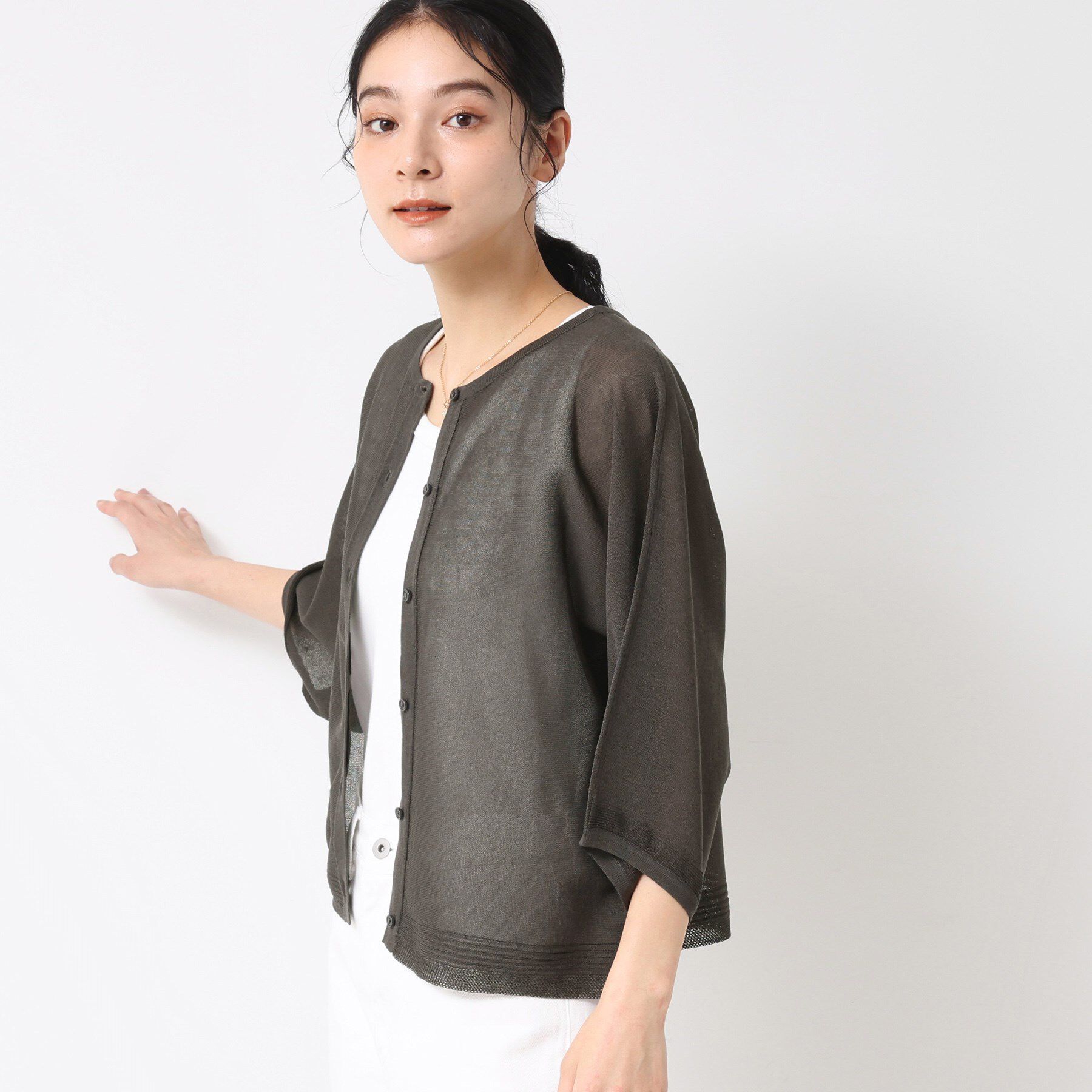 Dessin「【前後2WAY・洗える】シアーカーディガン」|カーディガン|