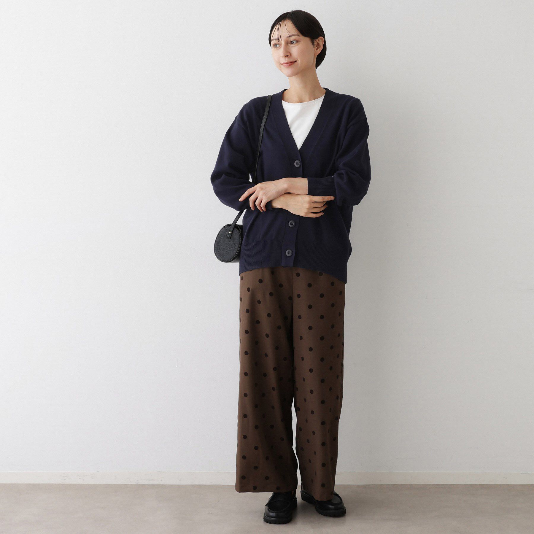 Dessin「【洗える】ジャカード編みVネックカーディガン」|カーディガン|