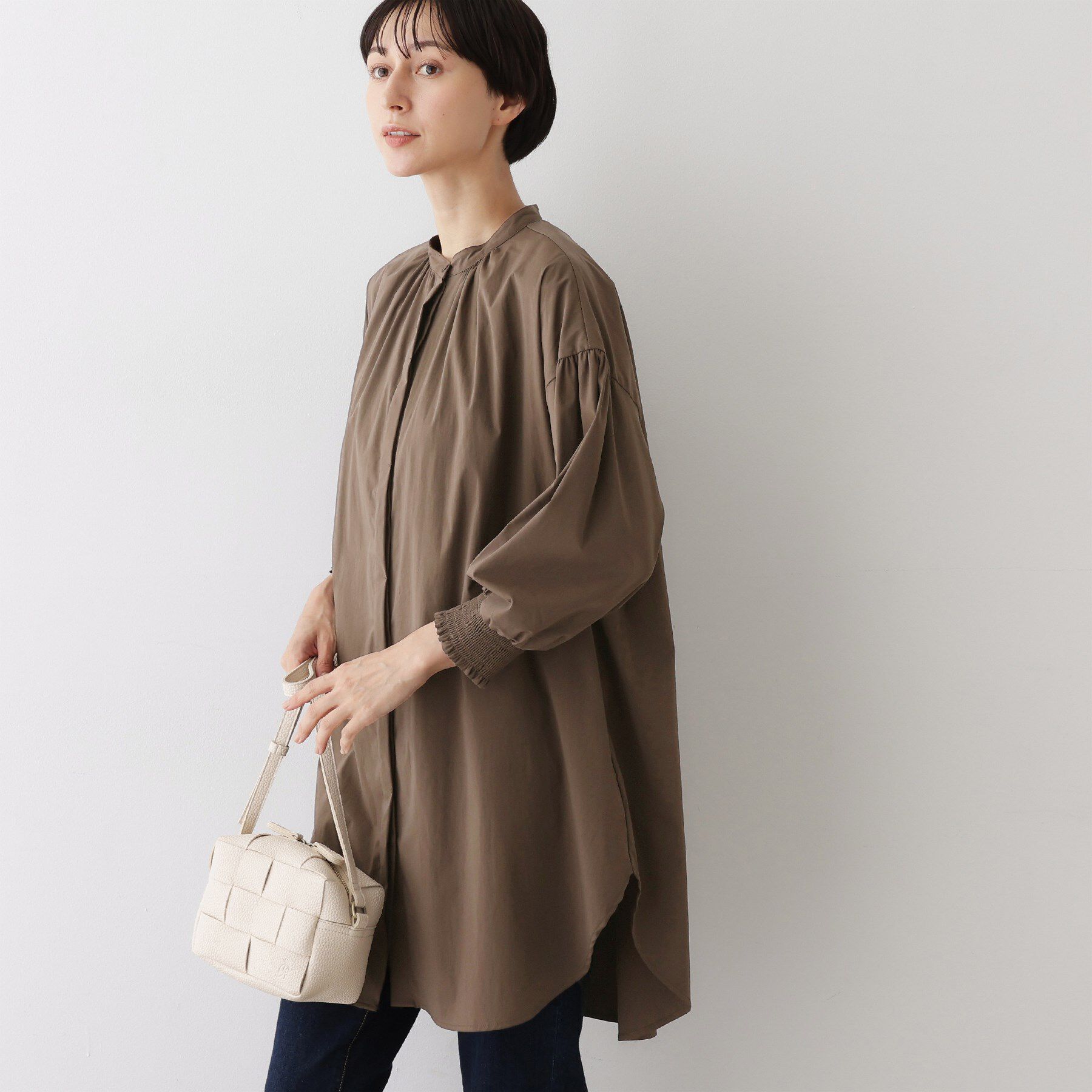 Dessin「【洗える】ラグランスリーブチュニックシャツ」|チュニック|