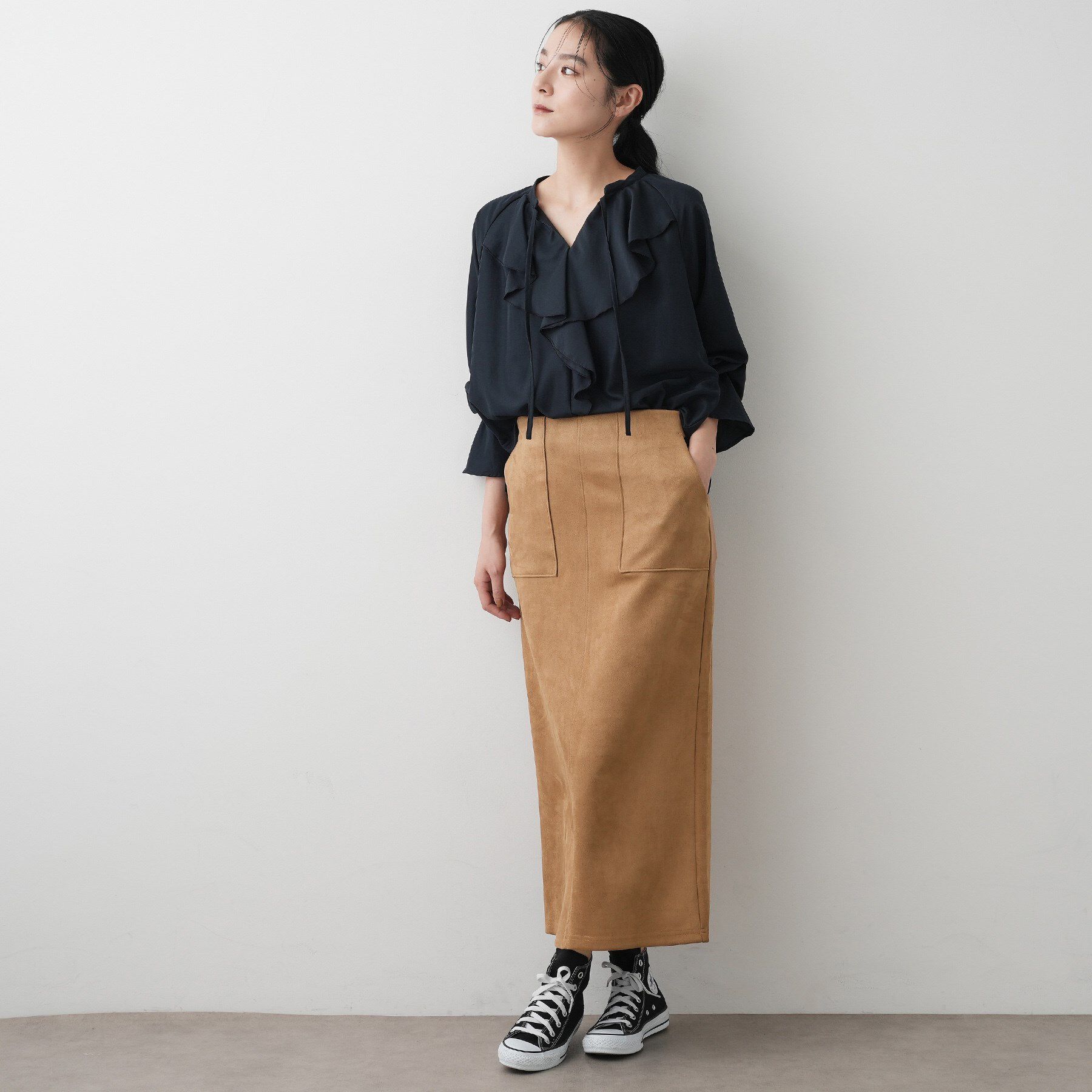 Dessin「【セットアップ可・洗える】マシュマロスウェードスカート」|スカート|