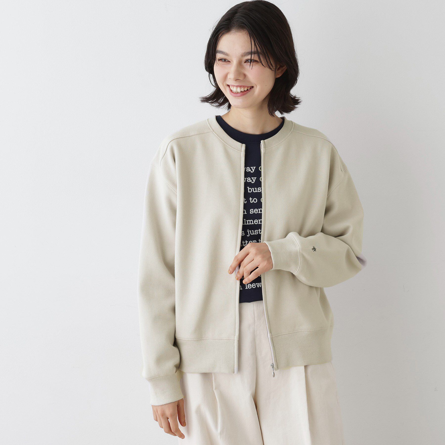 Dessin「【洗える】フロントジップカーディガン」|カーディガン|