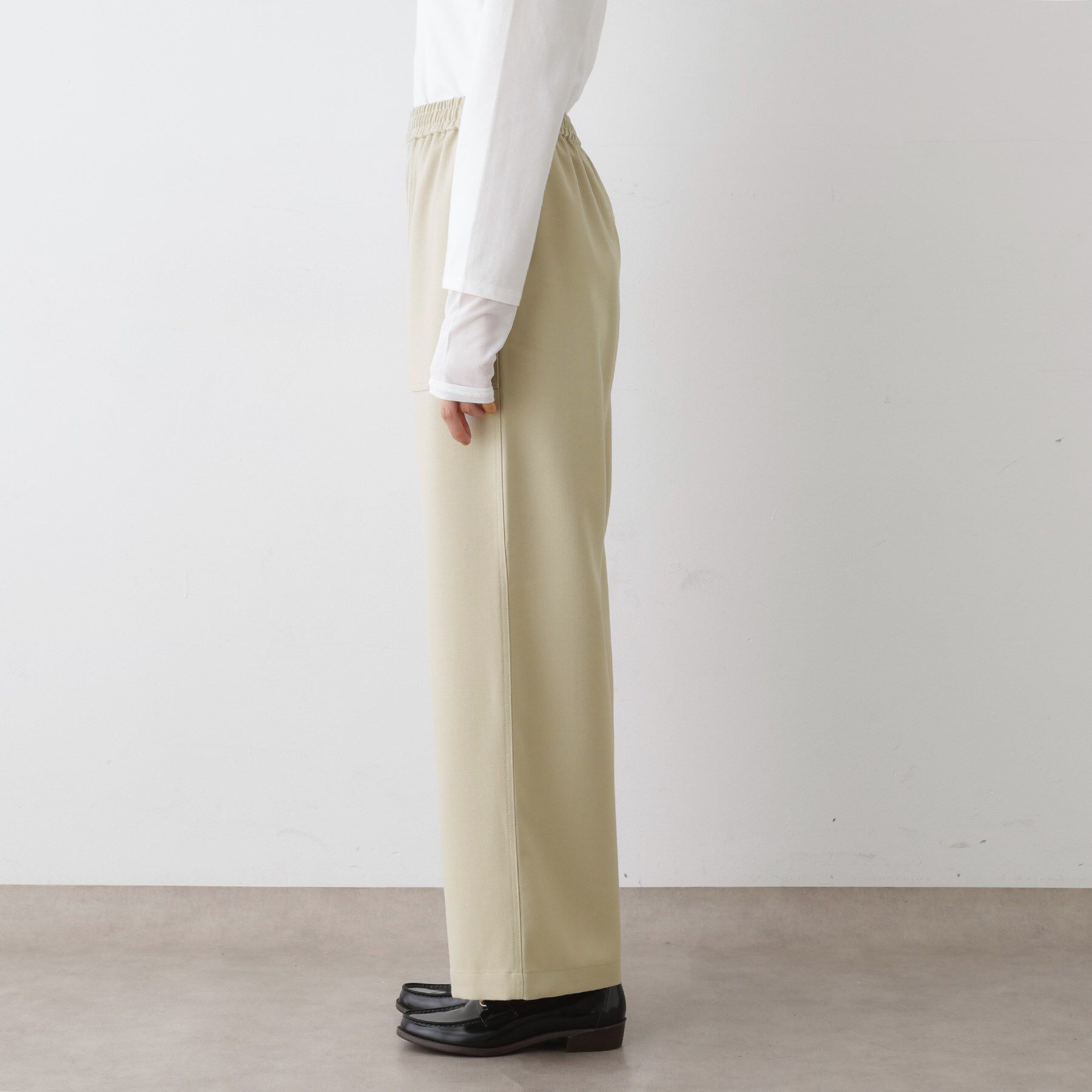 Dessin「【ウエストゴム・洗える】コンフォートワイドパンツ」|その他|