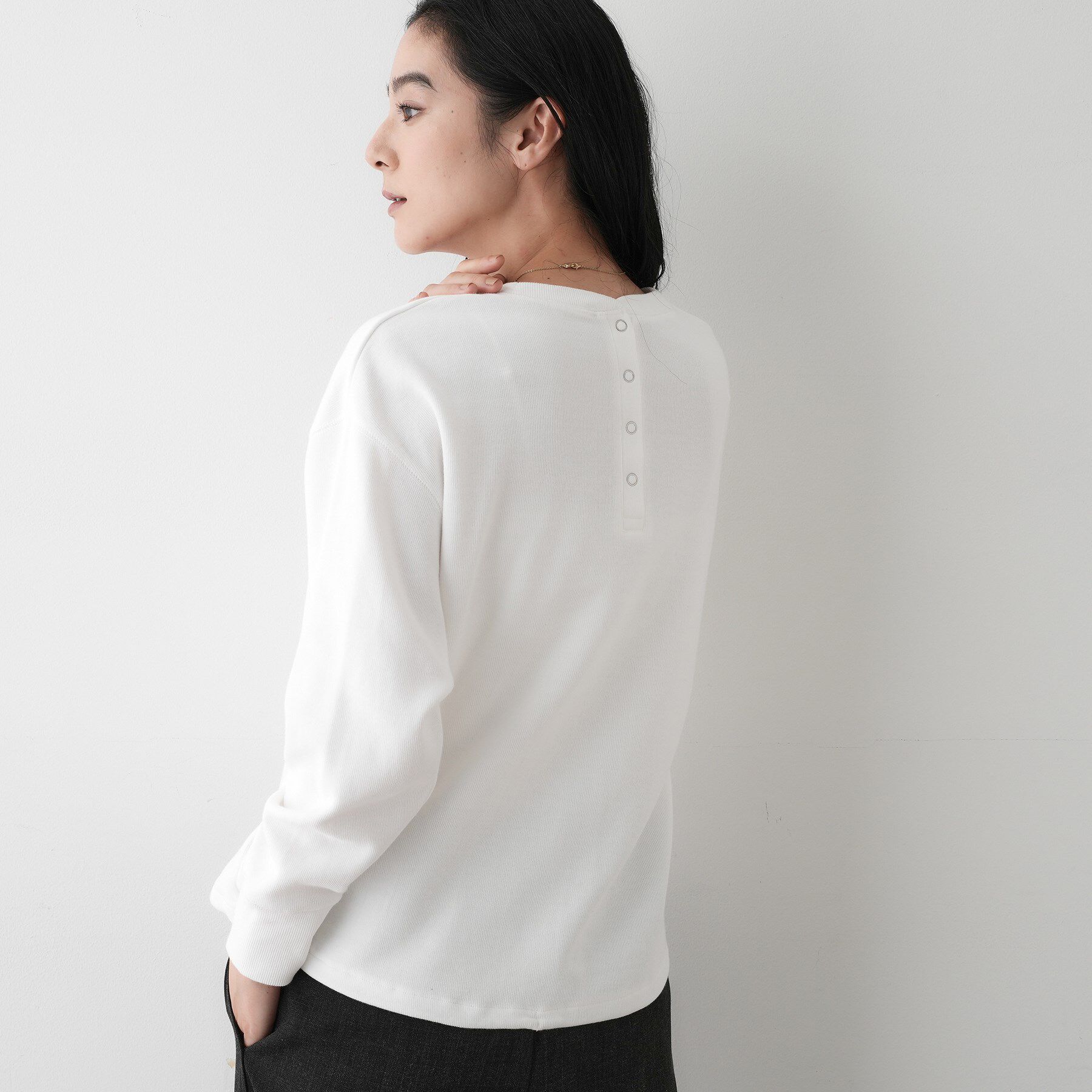 Dessin「【洗える】裾ドロスト付きカットソー」|Tシャツ・カットソー|