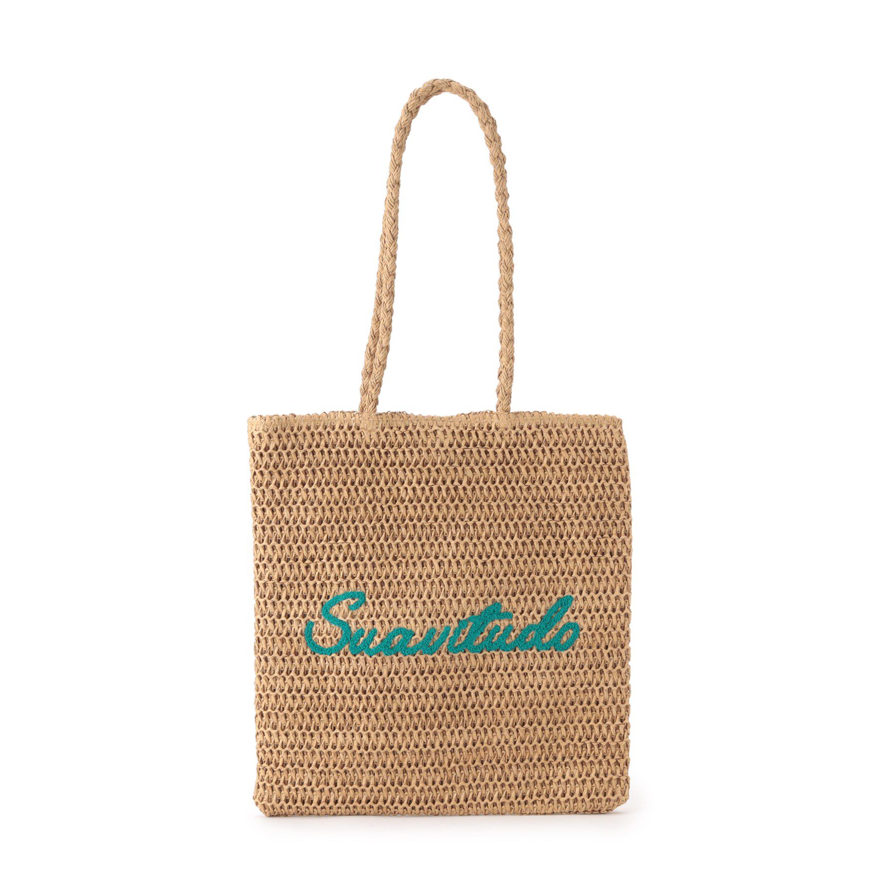 ITS&rsquo;DEMO「雑材サガラ刺繍フラットトート」|トートバッグ|