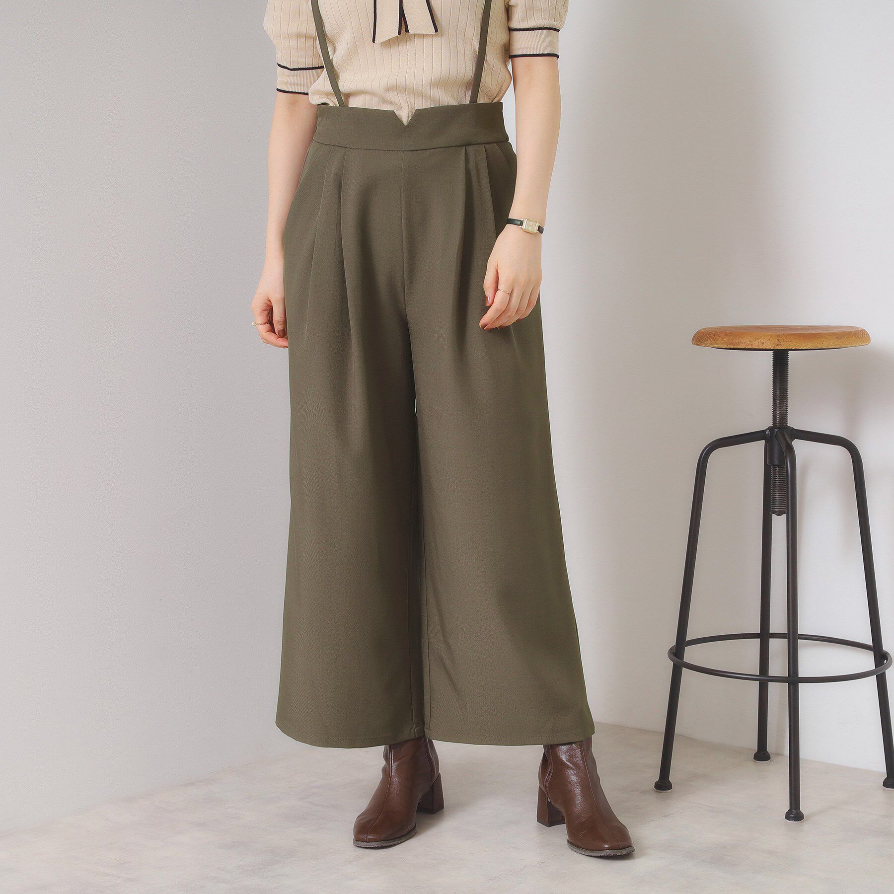 ITS&rsquo;DEMO「【手洗い可／セットアップ可】サス付きワイドパンツ」|その他|