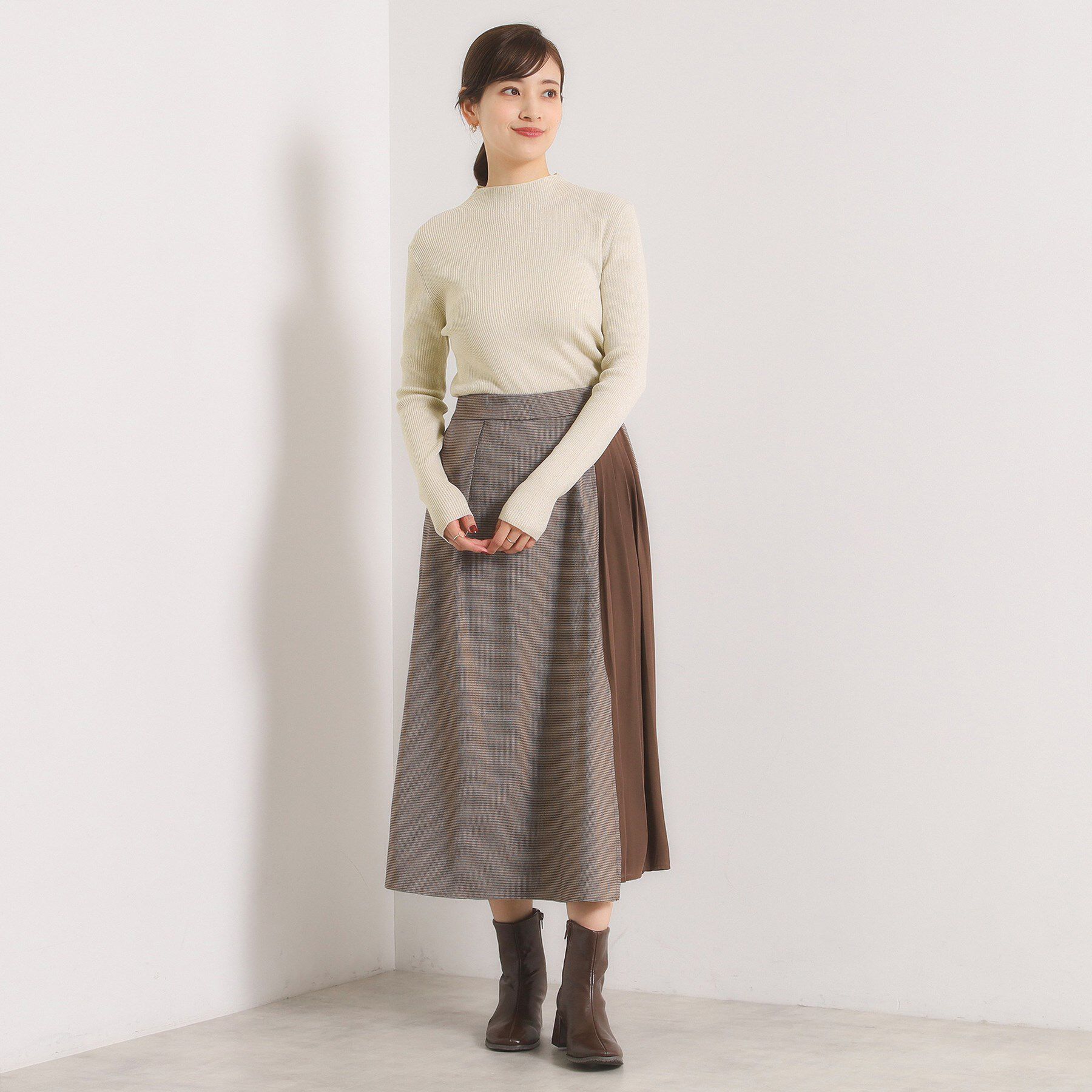 ITS&rsquo;DEMO「【手洗い可】ラメリブボトルネックニット」|ニット・セーター|