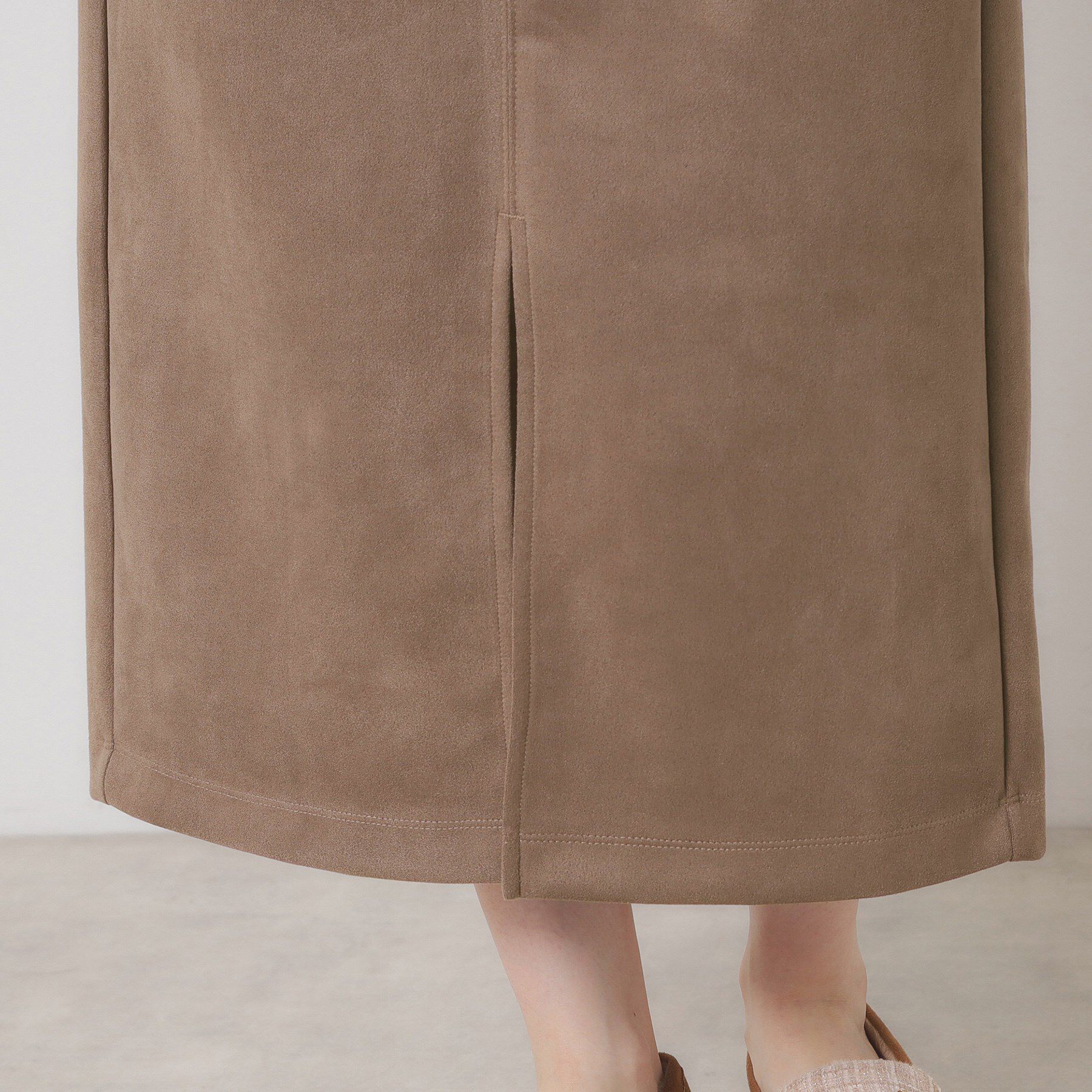 ITS&rsquo;DEMO「【マシンウォッシャブル／ウエストゴム】カットスエードスカート」|スカート|