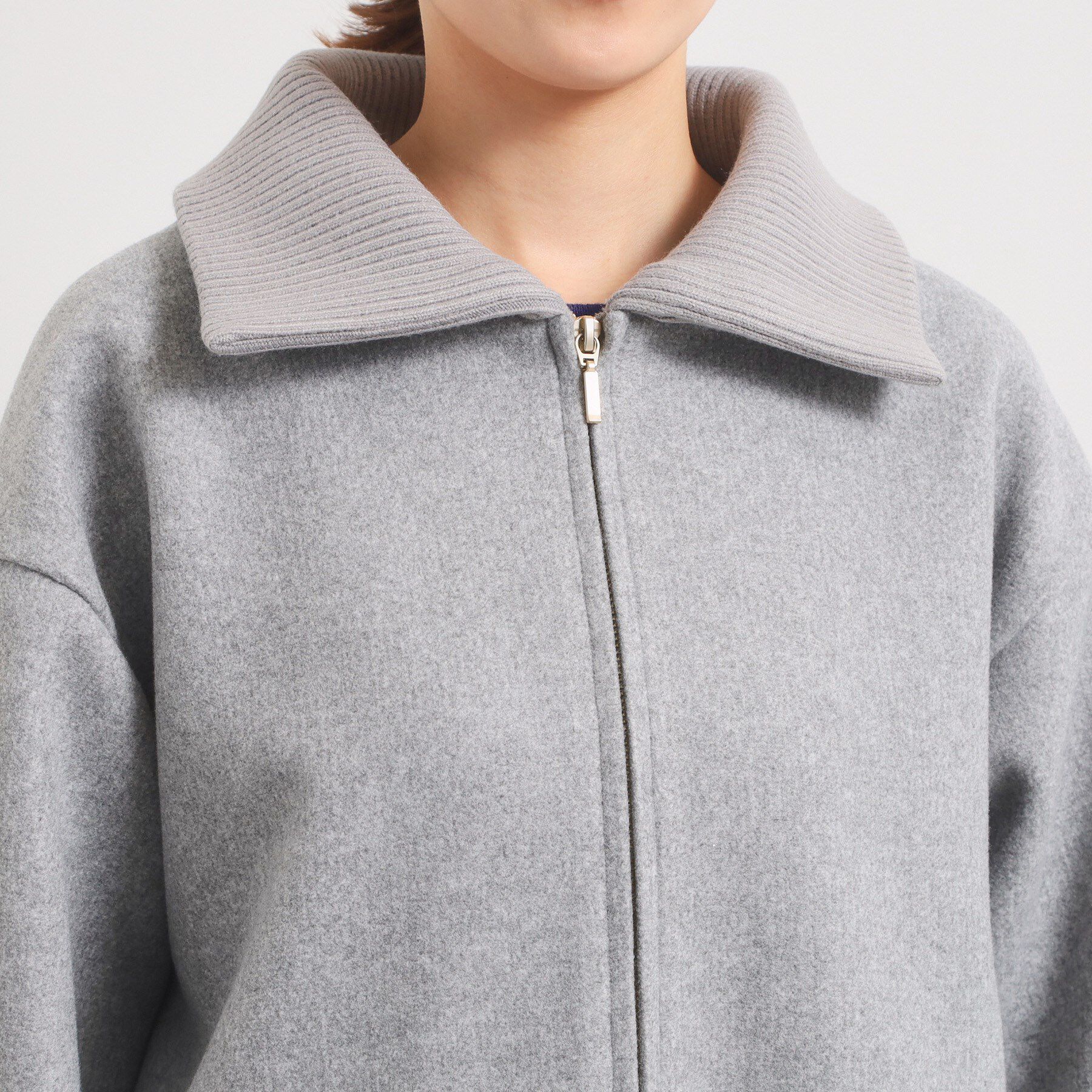 ITS&rsquo;DEMO「裏リブ襟付きコート」|ステンカラーコート|