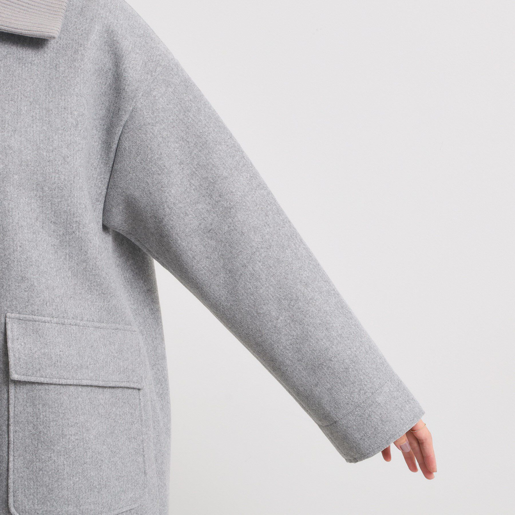 ITS&rsquo;DEMO「裏リブ襟付きコート」|ステンカラーコート|