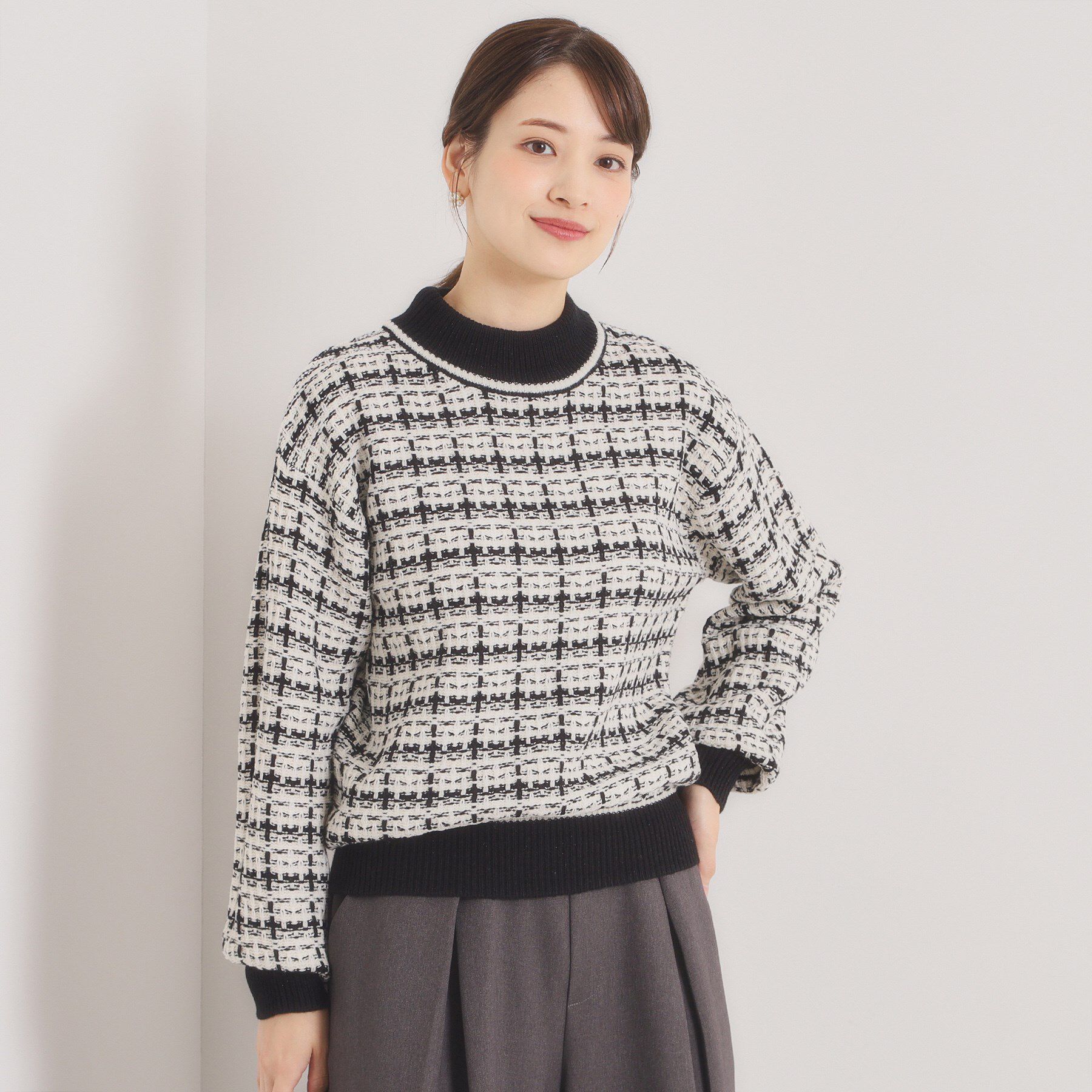 ITS&rsquo;DEMO「【手洗い可】ツイードニット」|ニット・セーター|オフホワイト(403