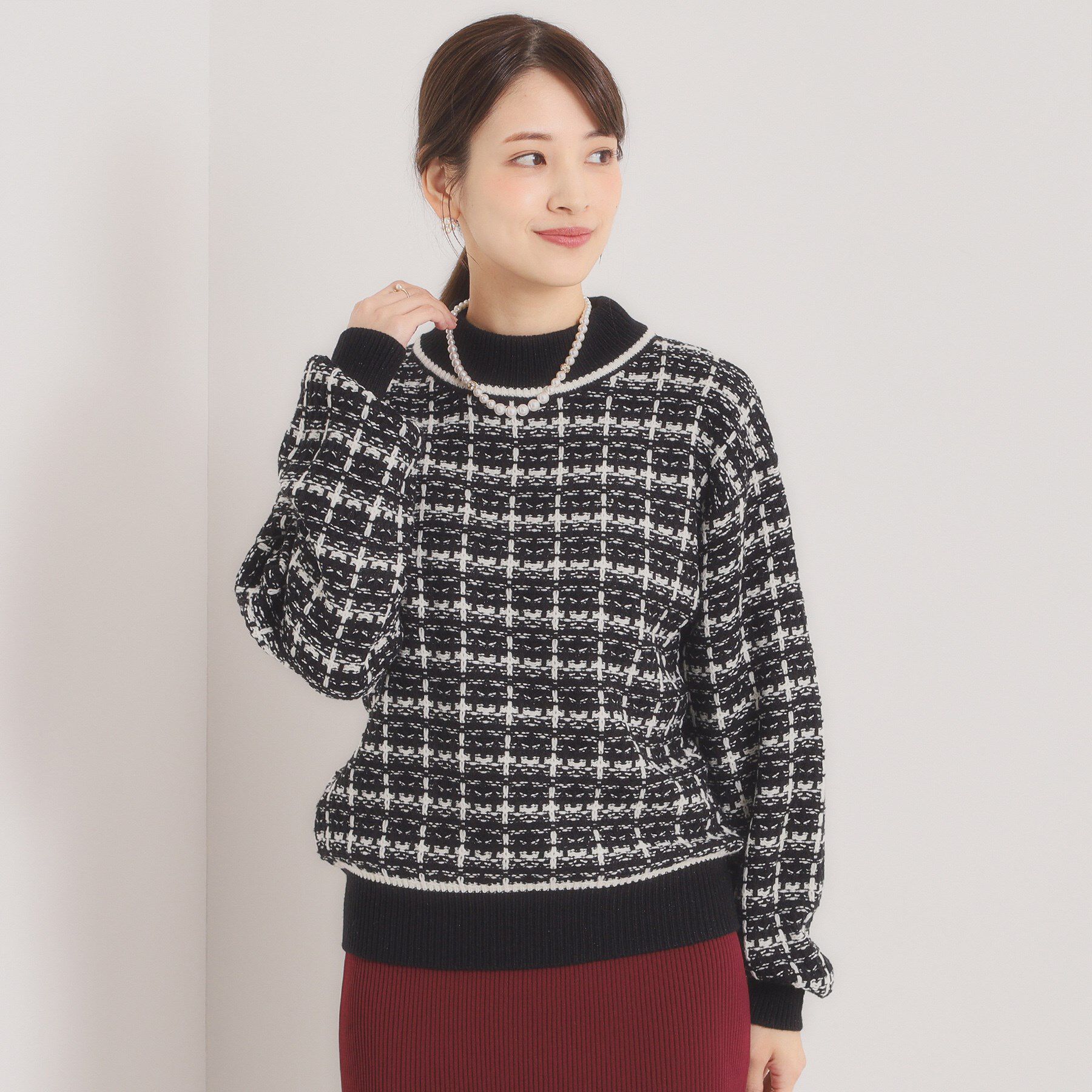 ITS&rsquo;DEMO「【手洗い可】ツイードニット」|ニット・セーター|