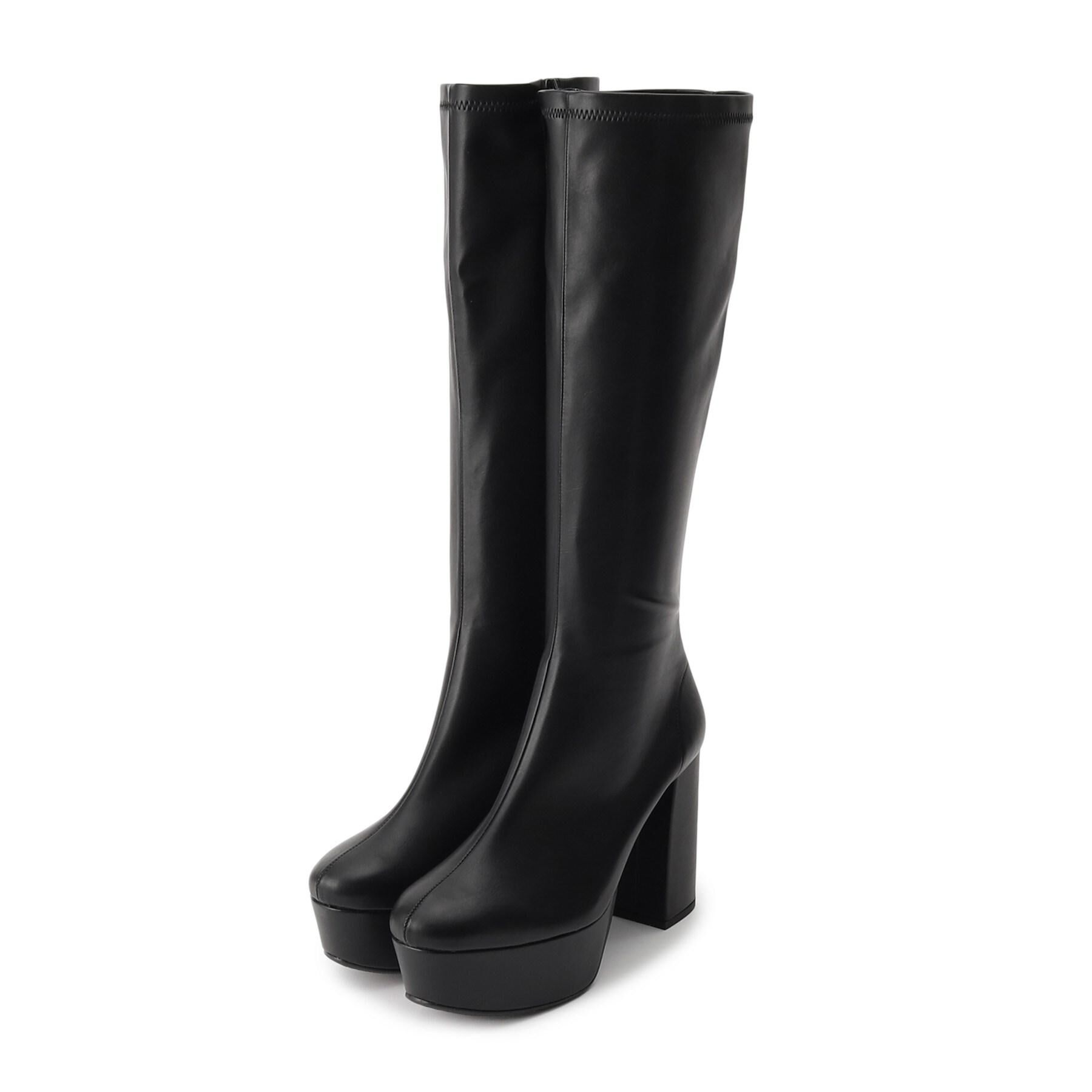 ESPERANZA「【ラク盛り／ロングブーツ】リピーター続出／脚長美脚　厚底ロングブーツ」|ショートブーツ|