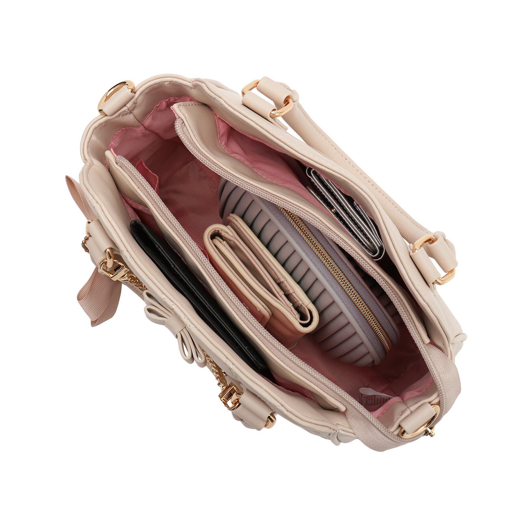 Ober Tashe「Wキルトチャーム付2WAYボストン」|ボストンバッグ|