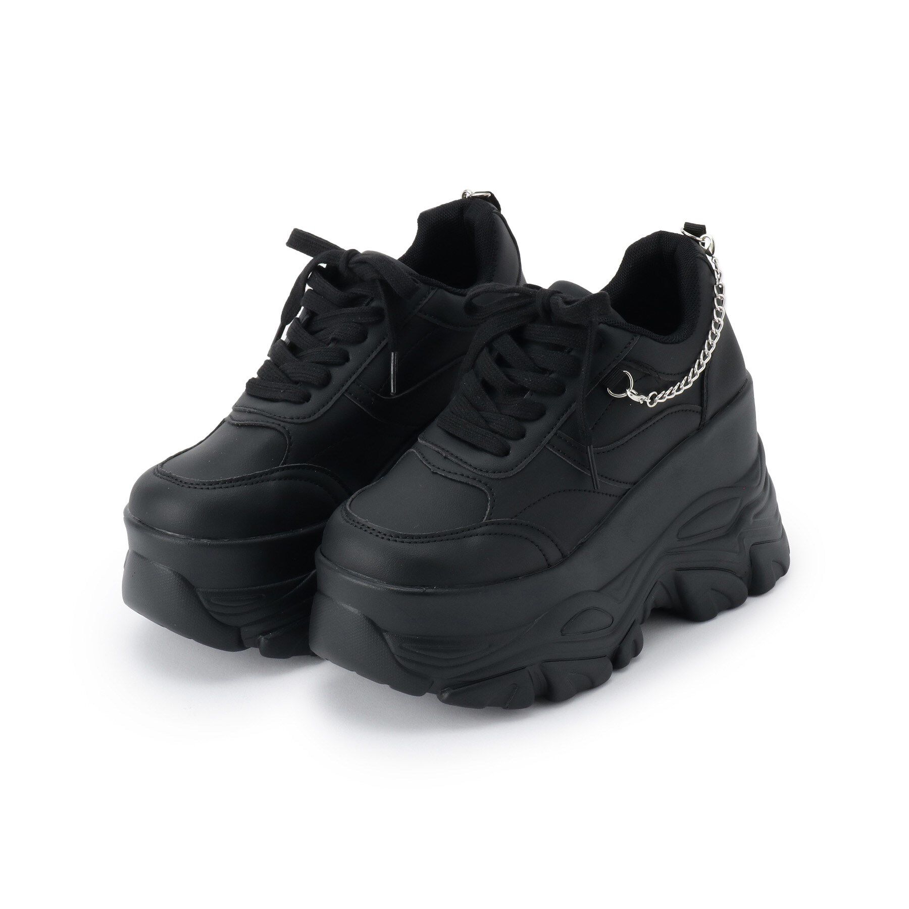 csT&P「クマ&times;チェ―ン付き厚底インヒールスニーカー」|スニーカー|