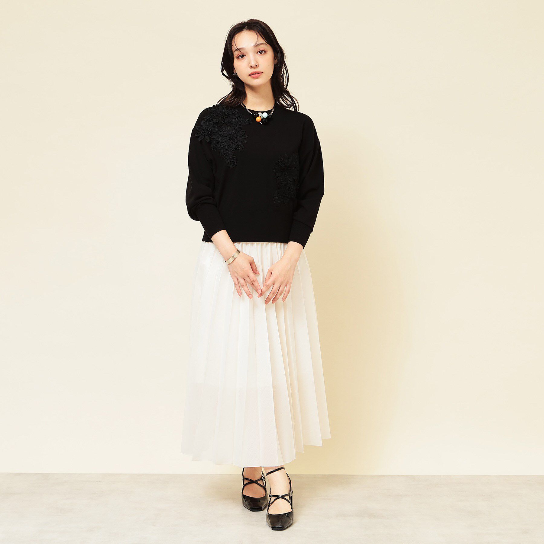 SunaUna「【COLLECTION LINE】レースニット」|ニット・セーター|