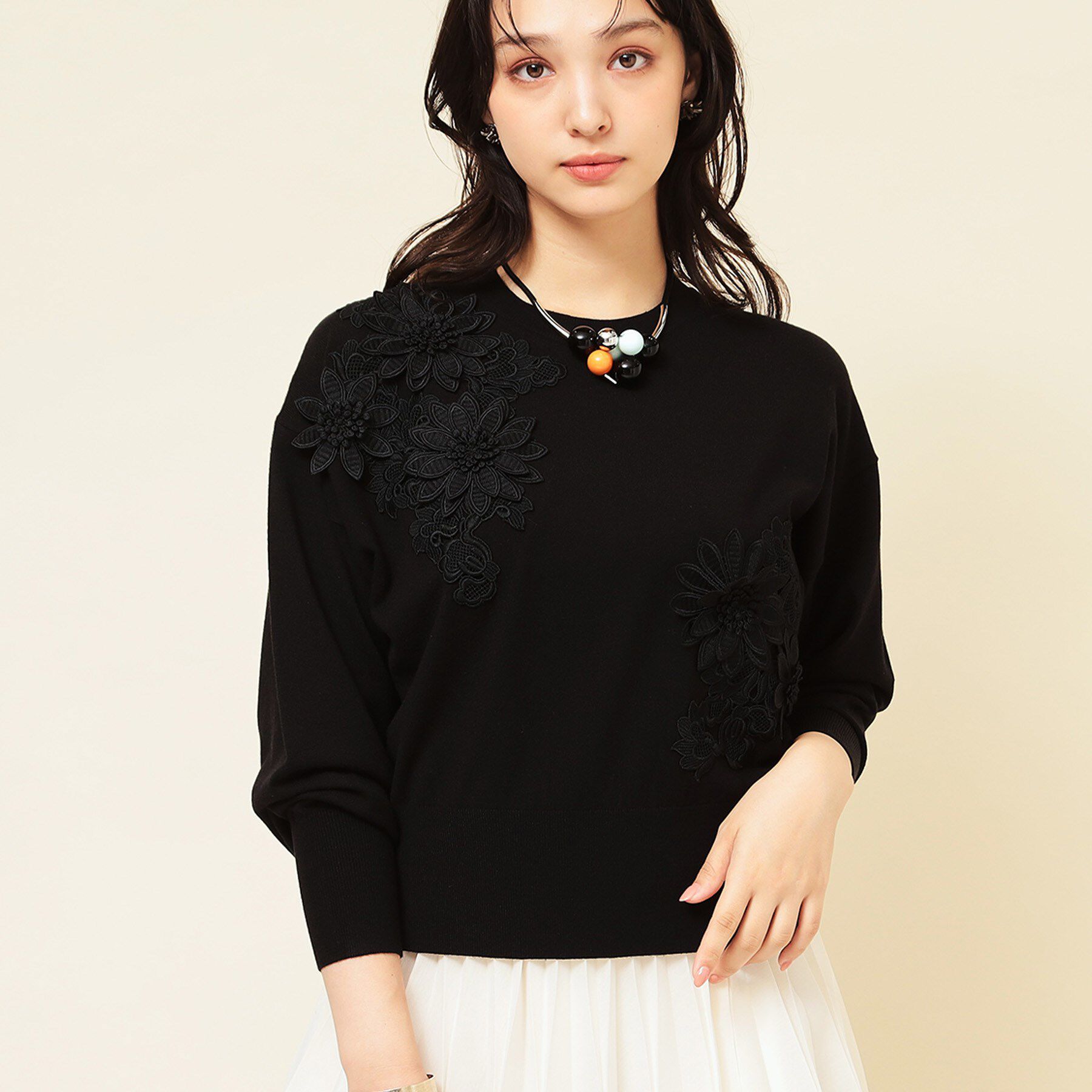 SunaUna「【COLLECTION LINE】レースニット」|ニット・セーター|