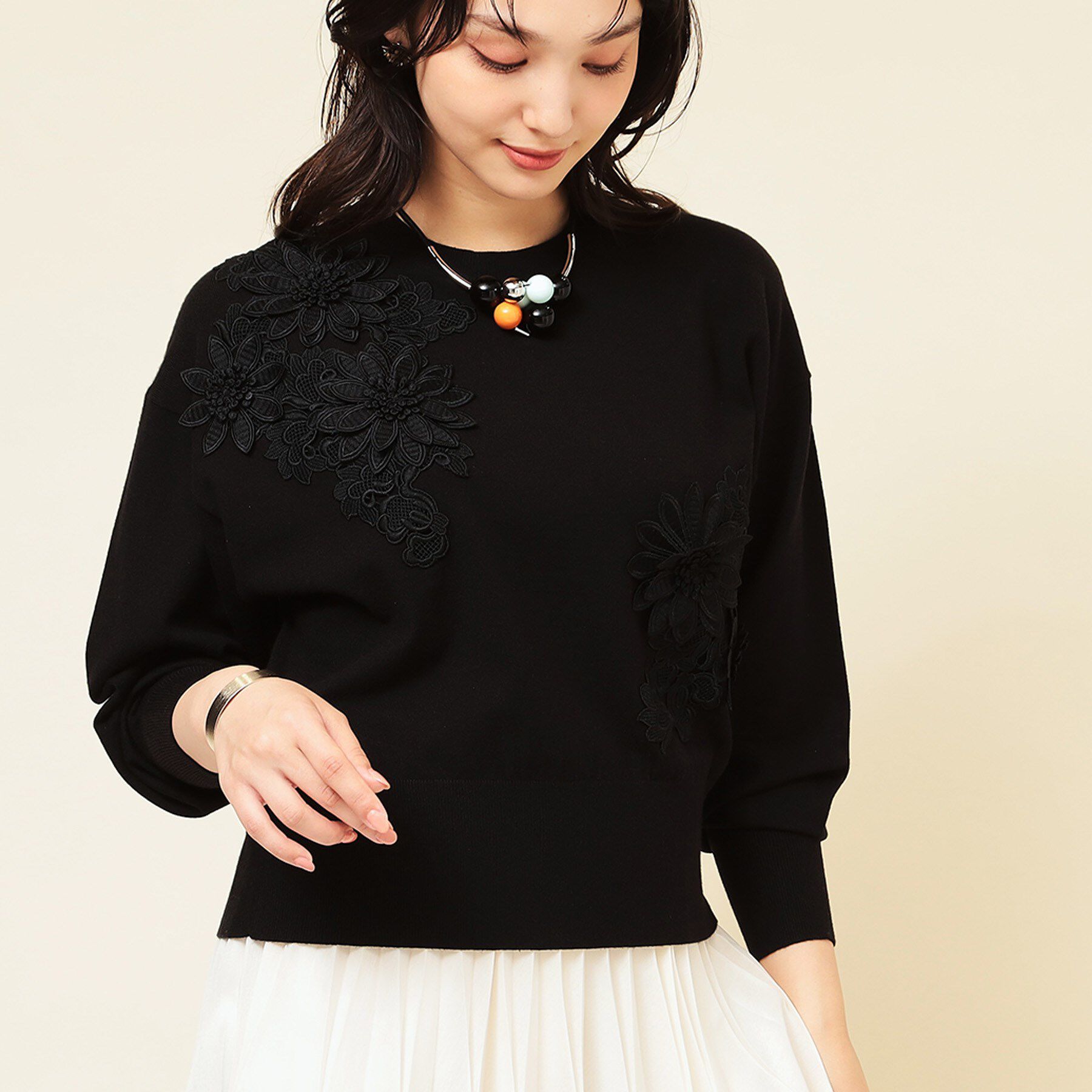 SunaUna「【COLLECTION LINE】レースニット」|ニット・セーター|