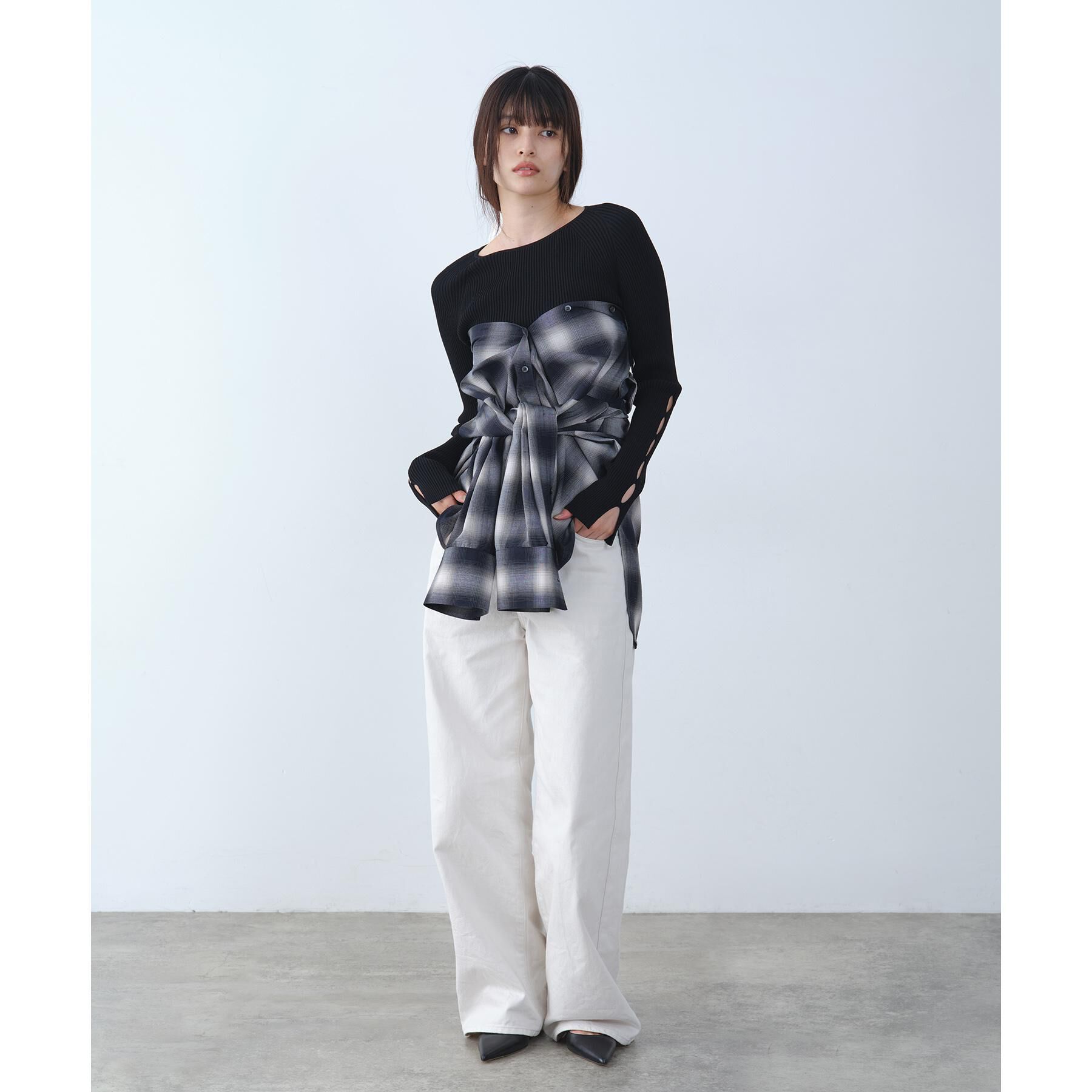 CODE A「hole sleeve knit」|ニット・セーター|