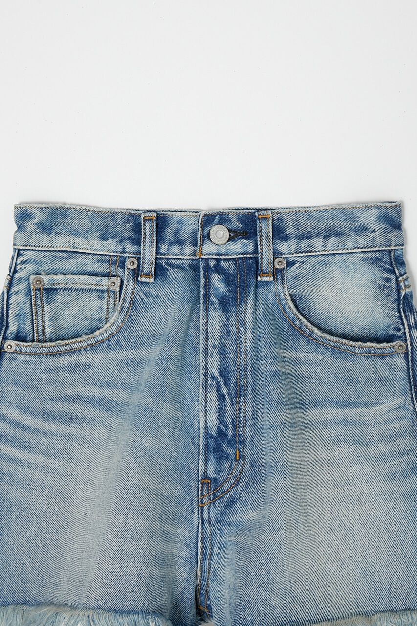 MOUSSY「HW CUT OFF ショートパンツ」|デニム|