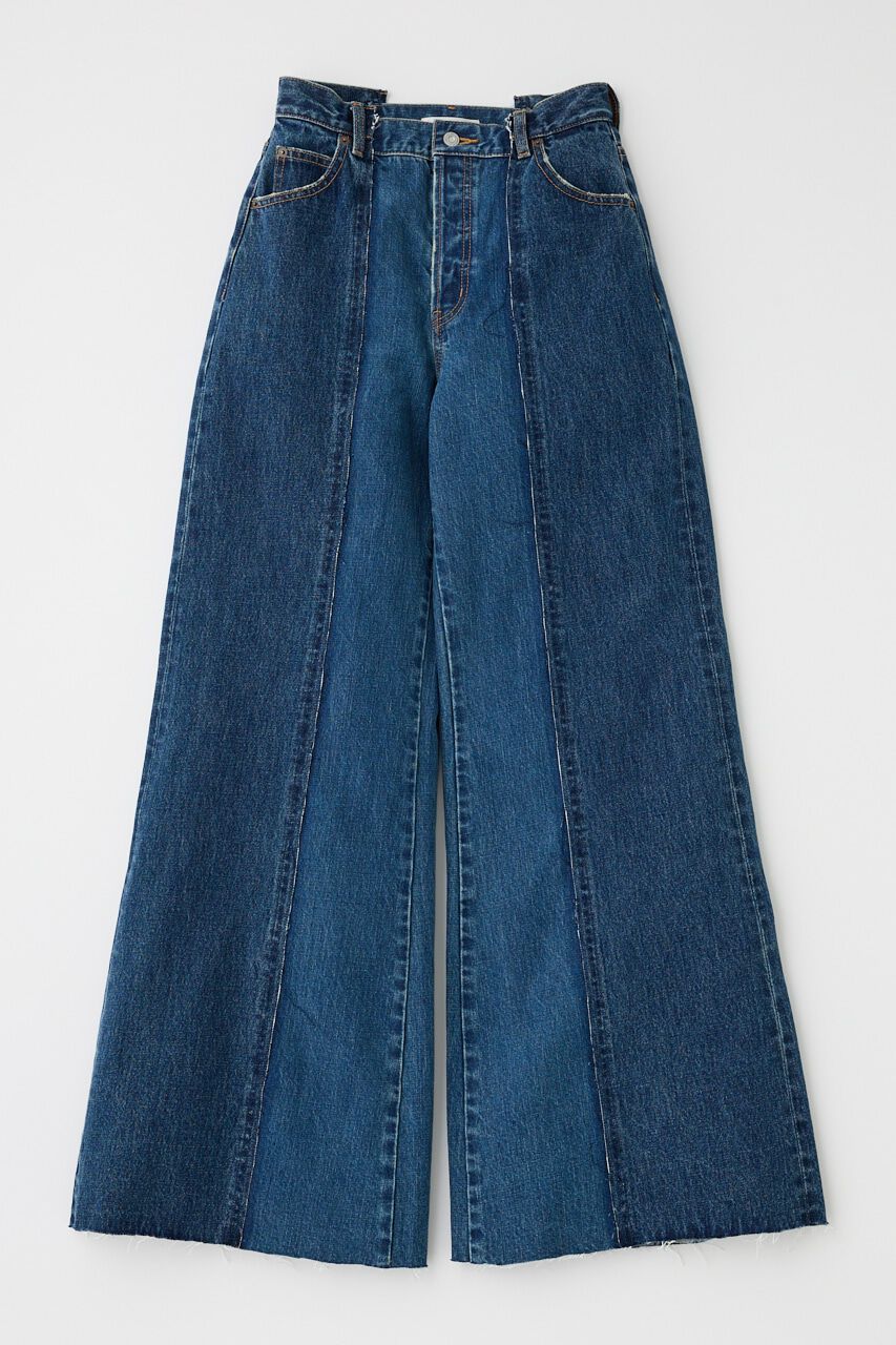 MOUSSY「TWO IN ONE ワイドストレートデニム」|デニム|