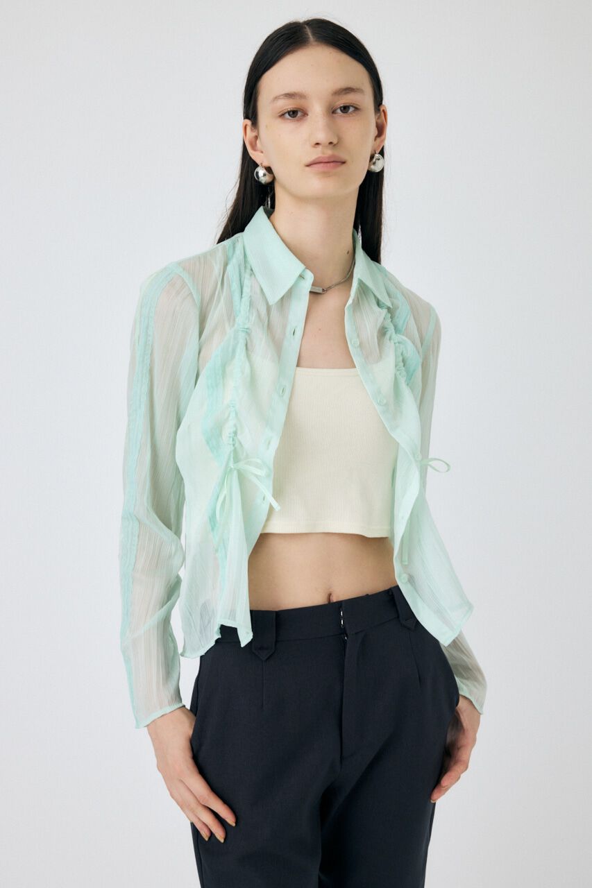 MOUSSY「LACY TAPE シアーシャツ」|シャツ・ブラウス|MINT