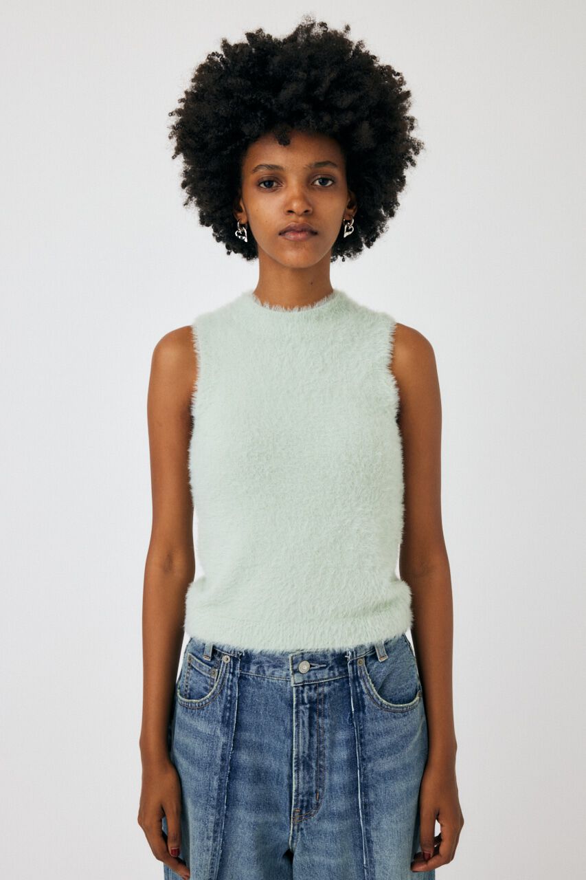 MOUSSY「SHAGGY KNIT ボレロ & タンク」|ニット・セーター|
