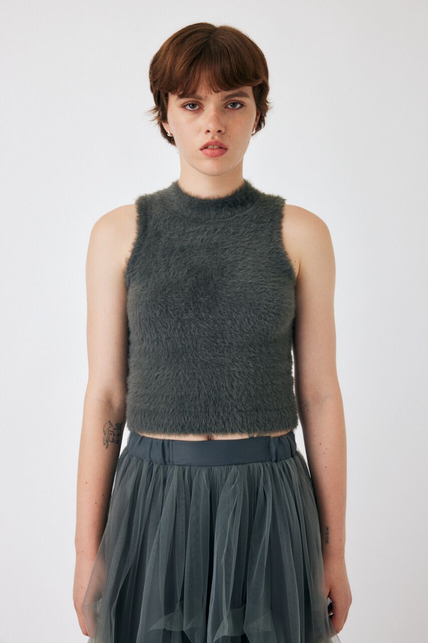 MOUSSY「SHAGGY KNIT ボレロ & タンク」|ニット・セーター|