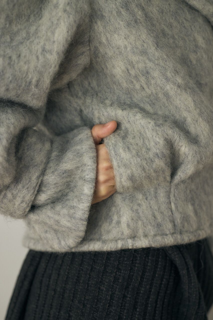 MOUSSY「シャギーショートジャケット リサイクルポリエステル&times;ウール混」|その他|