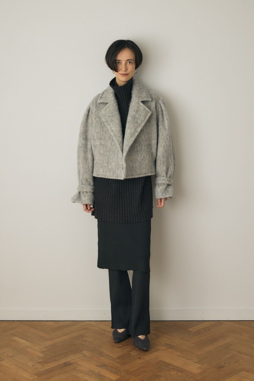 MOUSSY「シャギーショートジャケット リサイクルポリエステル&times;ウール混」|その他|