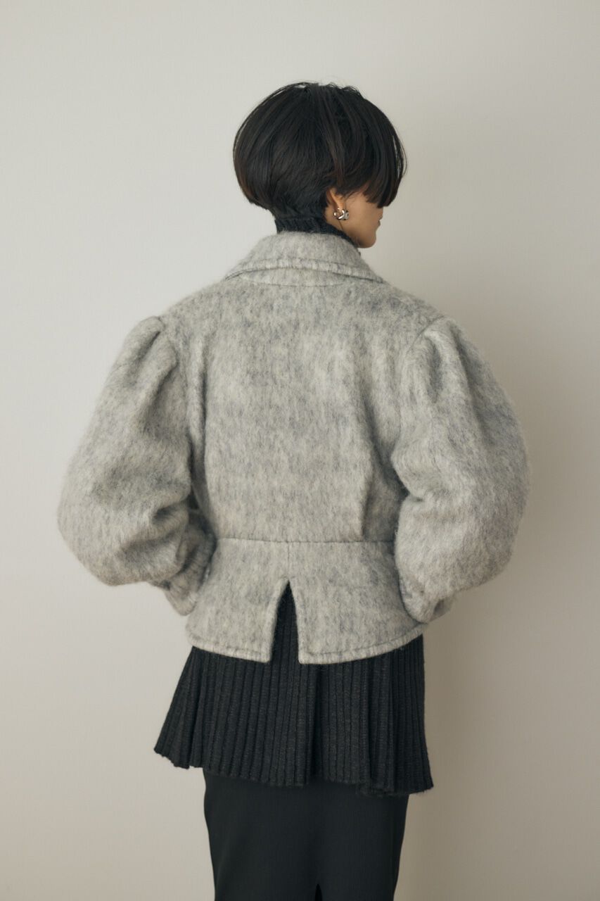 MOUSSY「シャギーショートジャケット リサイクルポリエステル&times;ウール混」|その他|