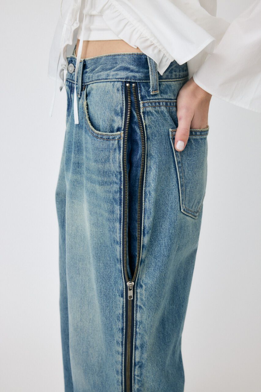 MOUSSY「SIDE ZIP バギー」|デニム|