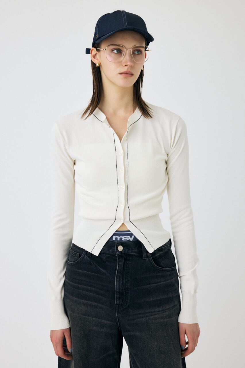 MOUSSY「COLOR STITCH カーディガン」|カーディガン|