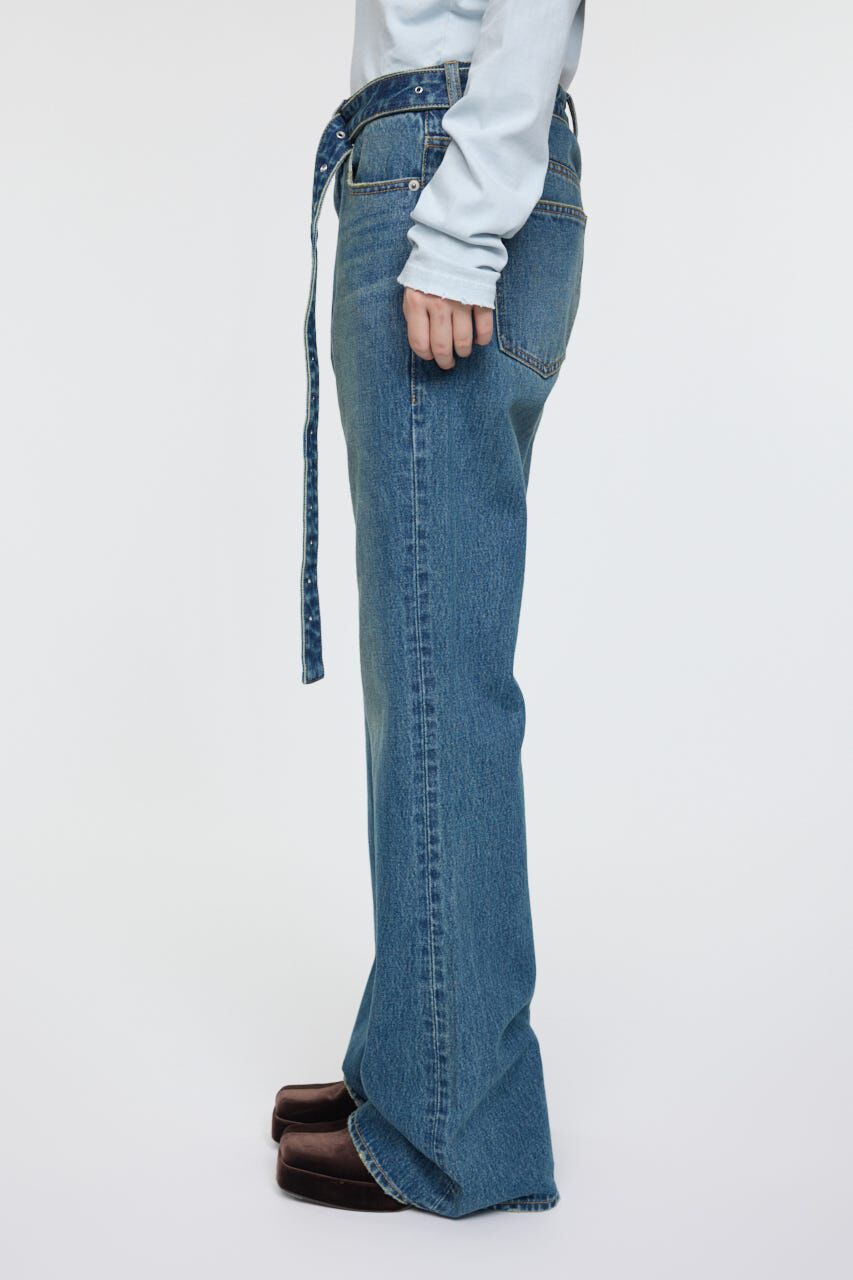 MOUSSY「LOW SLUNG ブーツカットパンツ」|デニム|