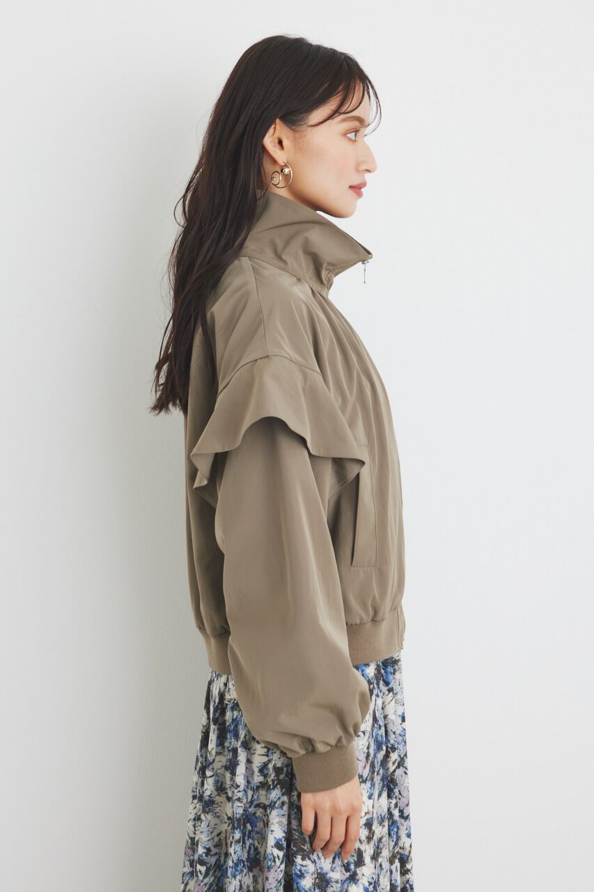 rienda「フリルショルダー2WAYブルゾン」|ブルゾン・スタジャン|