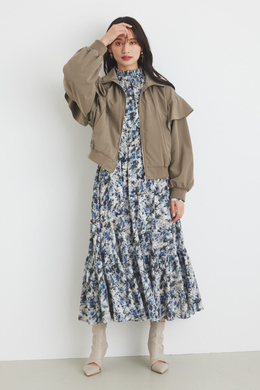 rienda「フリルショルダー2WAYブルゾン」|ブルゾン・スタジャン|