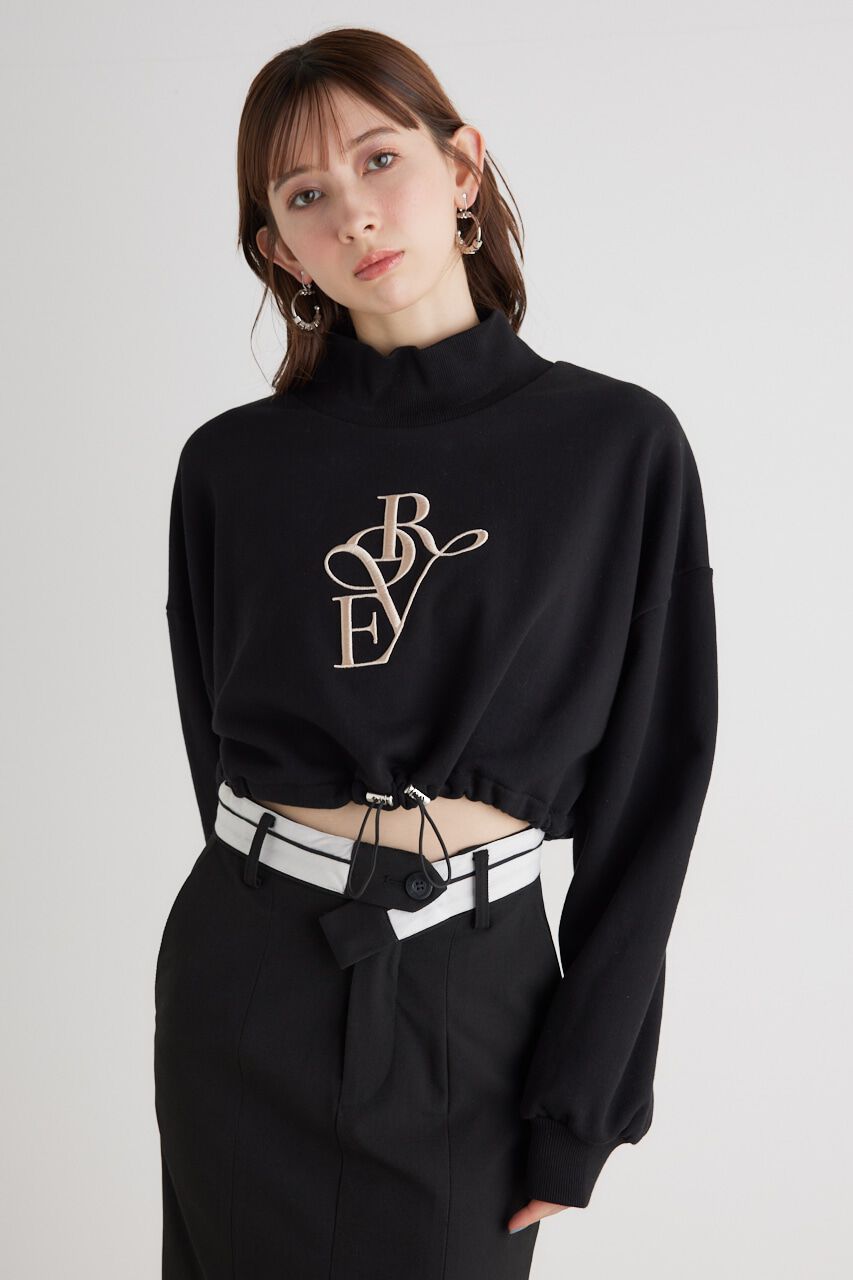 rienda「バルーンヘムロゴスウェットTOP」|Tシャツ・カットソー|BLK