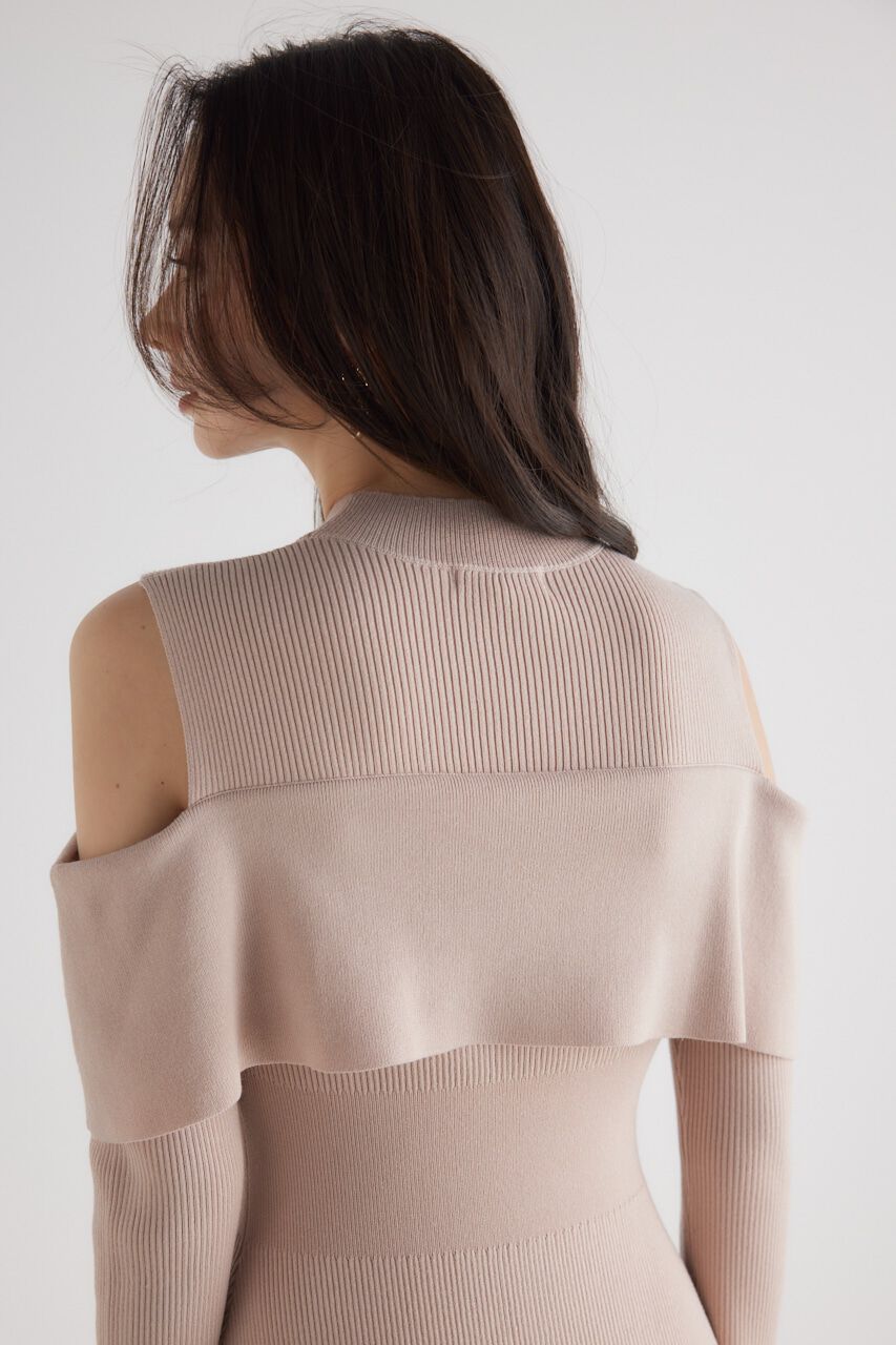 rienda「チェーンNCオフショル Knit OP」|ワンピース|