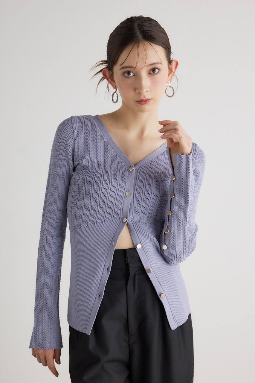 rienda「シアーストライプKnitTOP」|ニット・セーター|PUR