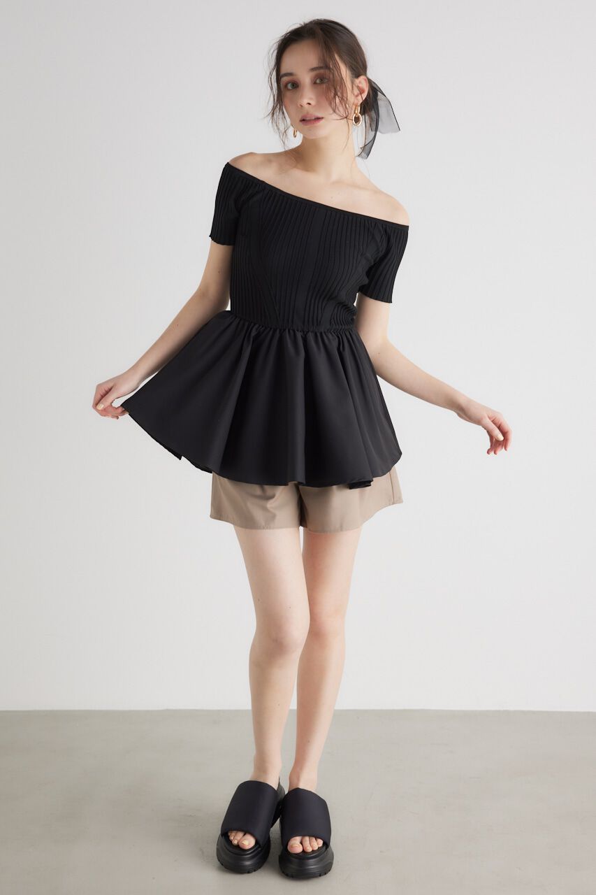 rienda「ビスチェディテールコンビKnit TOP」|ニット・セーター|