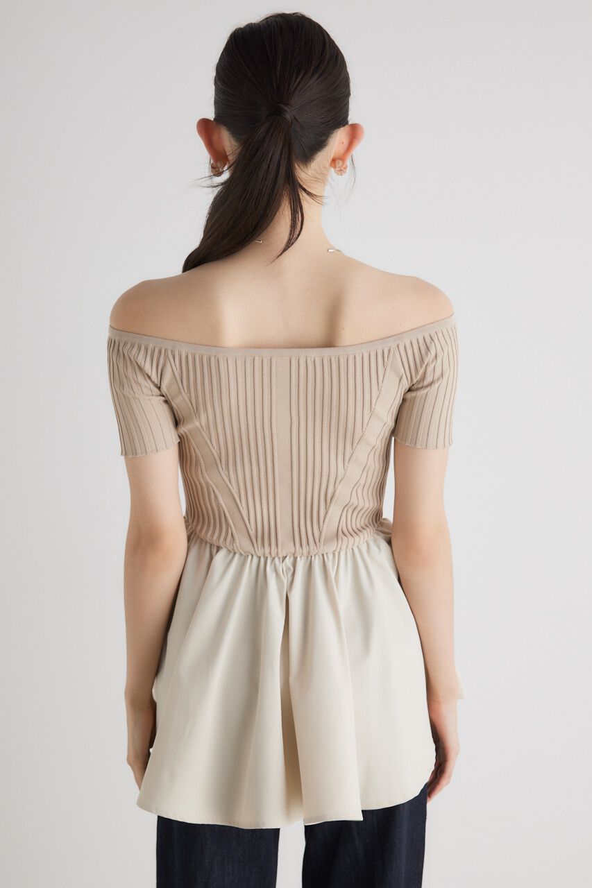 rienda「ビスチェディテールコンビKnit TOP」|ニット・セーター|