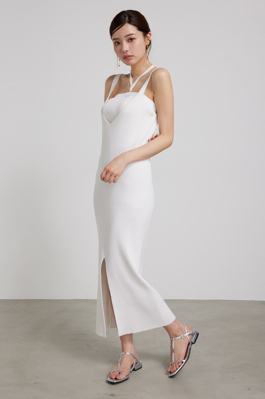 rienda「ベアSETサスペンダーKnit OP」|ワンピース|