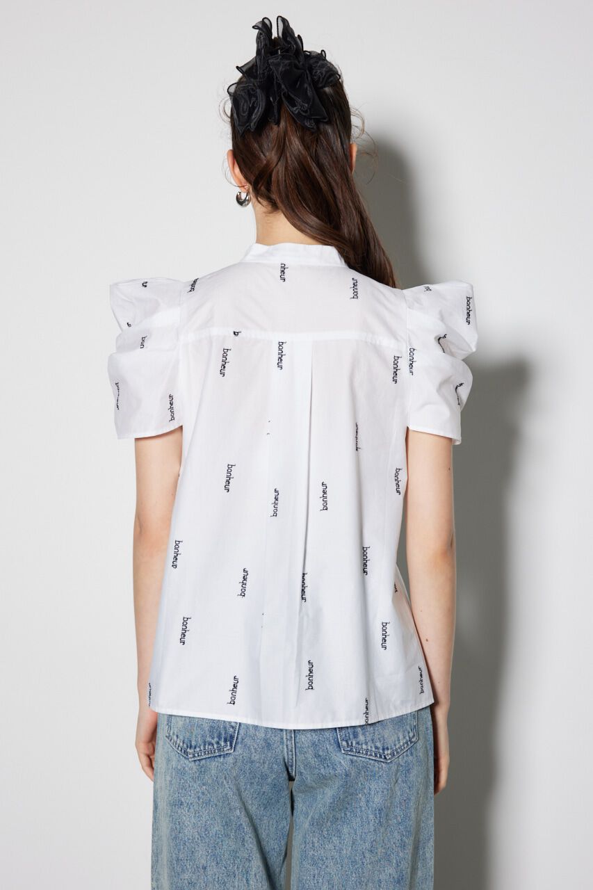 rienda「ショルダーデザイン刺繍ポイントブラウス」|シャツ・ブラウス|