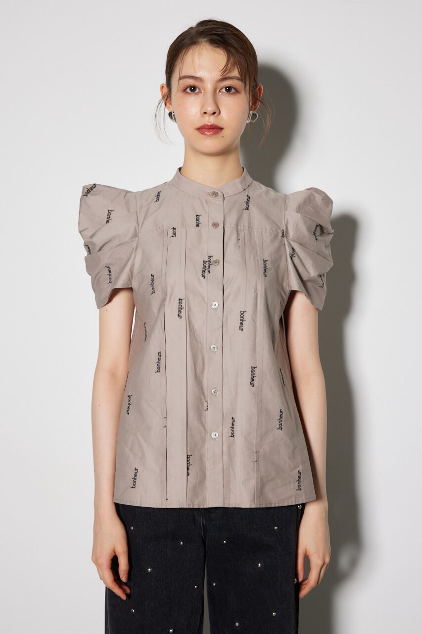 rienda「ショルダーデザイン刺繍ポイントブラウス」|シャツ・ブラウス|