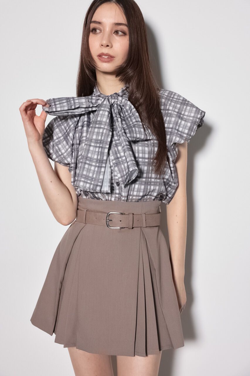 rienda「スカーフ付きバルーンフリルブラウス」|シャツ・ブラウス|