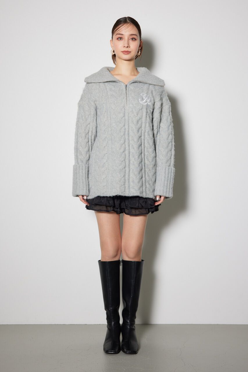 rienda「ケーブルルーズニット ワンピース」|ワンピース|