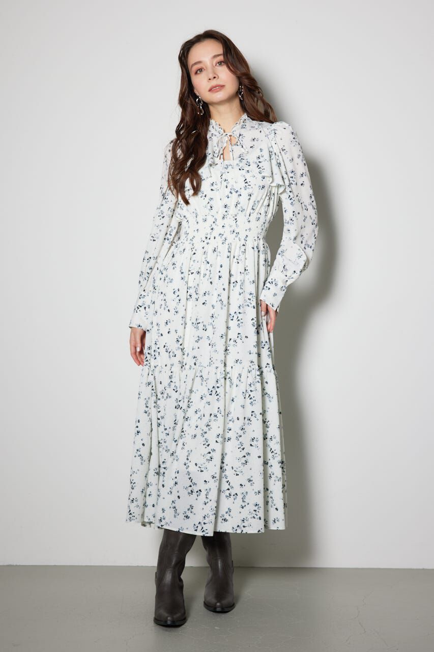 rienda「シャーリングフレアワンピース」|ワンピース|