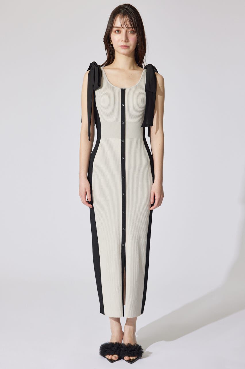 rienda「バイカラーリボンワンピース」|ワンピース|