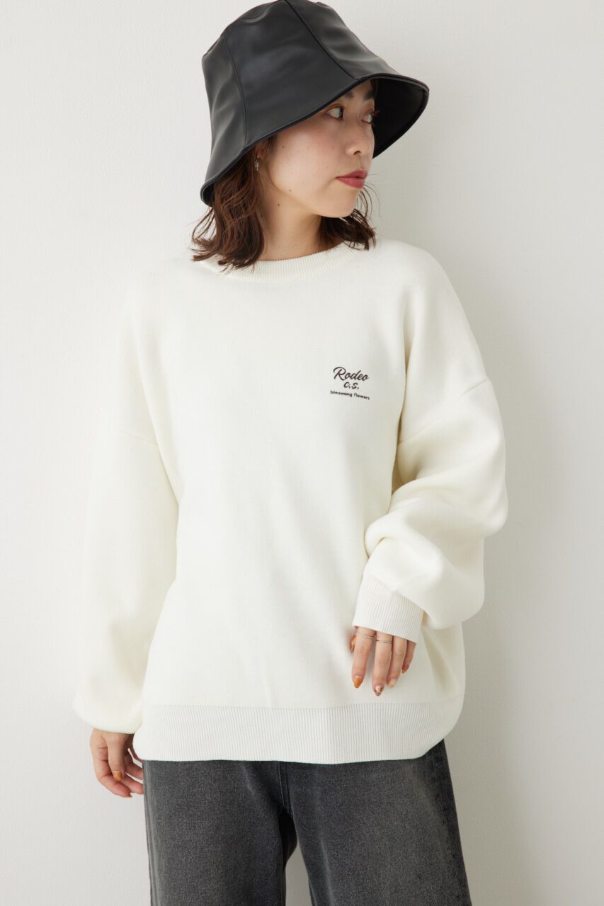 RODEO CROWNS「ブーケロゴ ニット トップス」|ニット・セーター|O/WHT1