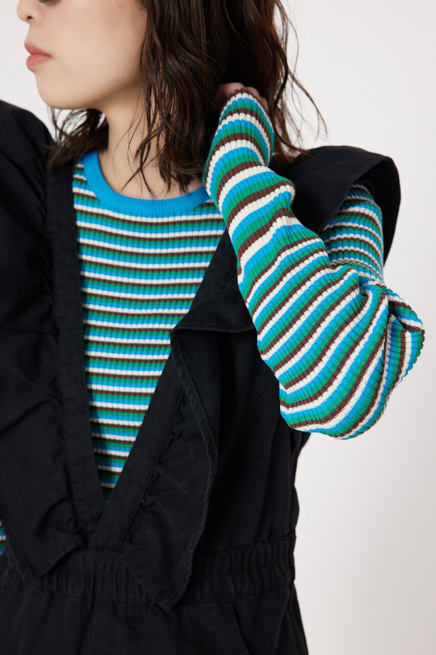 RODEO CROWNS「パターンボーダーニットトップス」|ニット・セーター|