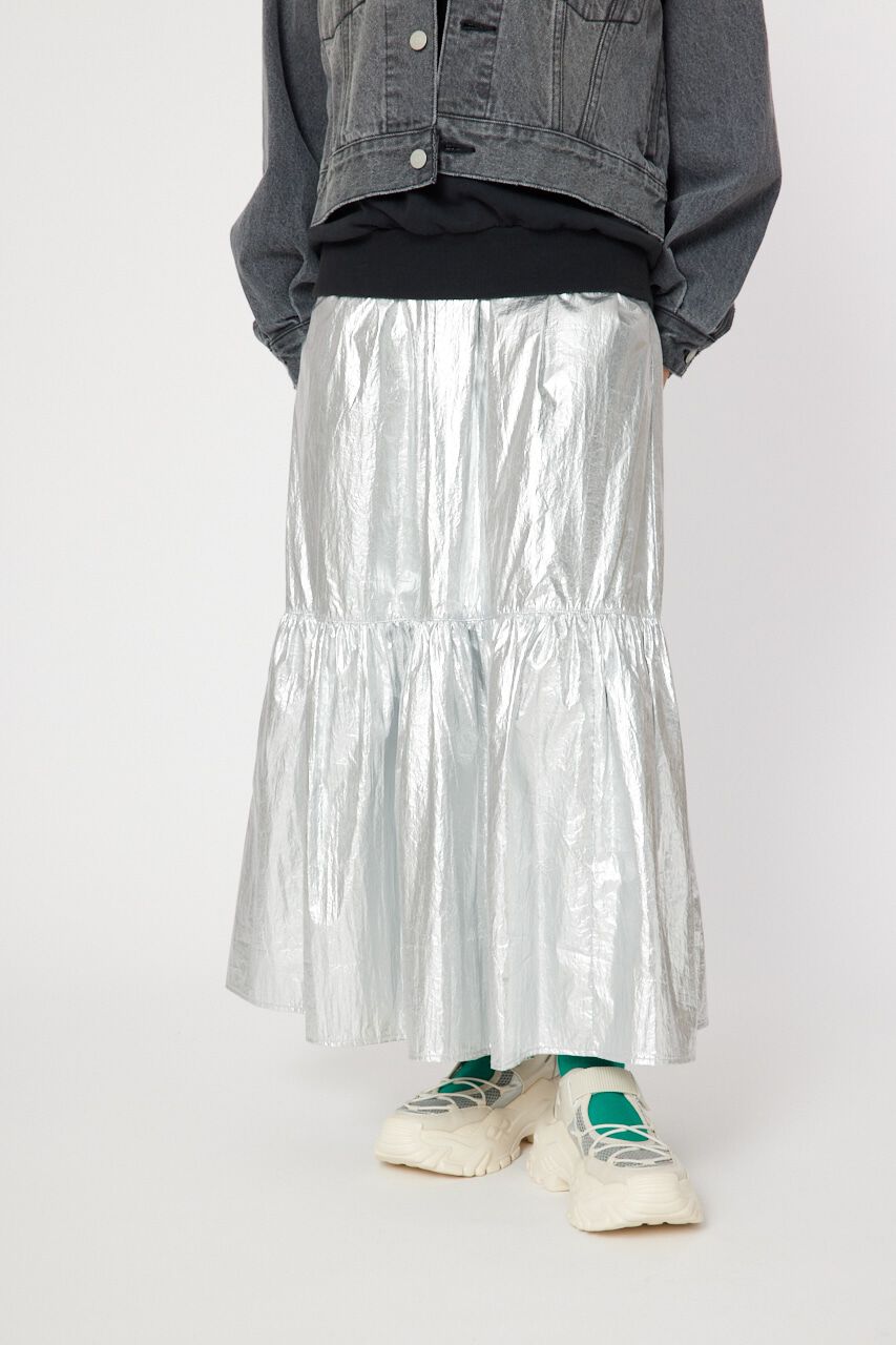 RODEO CROWNS「メタリックギャザースカート」|スカート|SLV